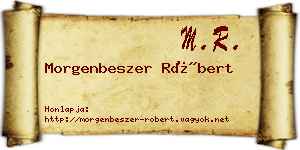 Morgenbeszer Róbert névjegykártya